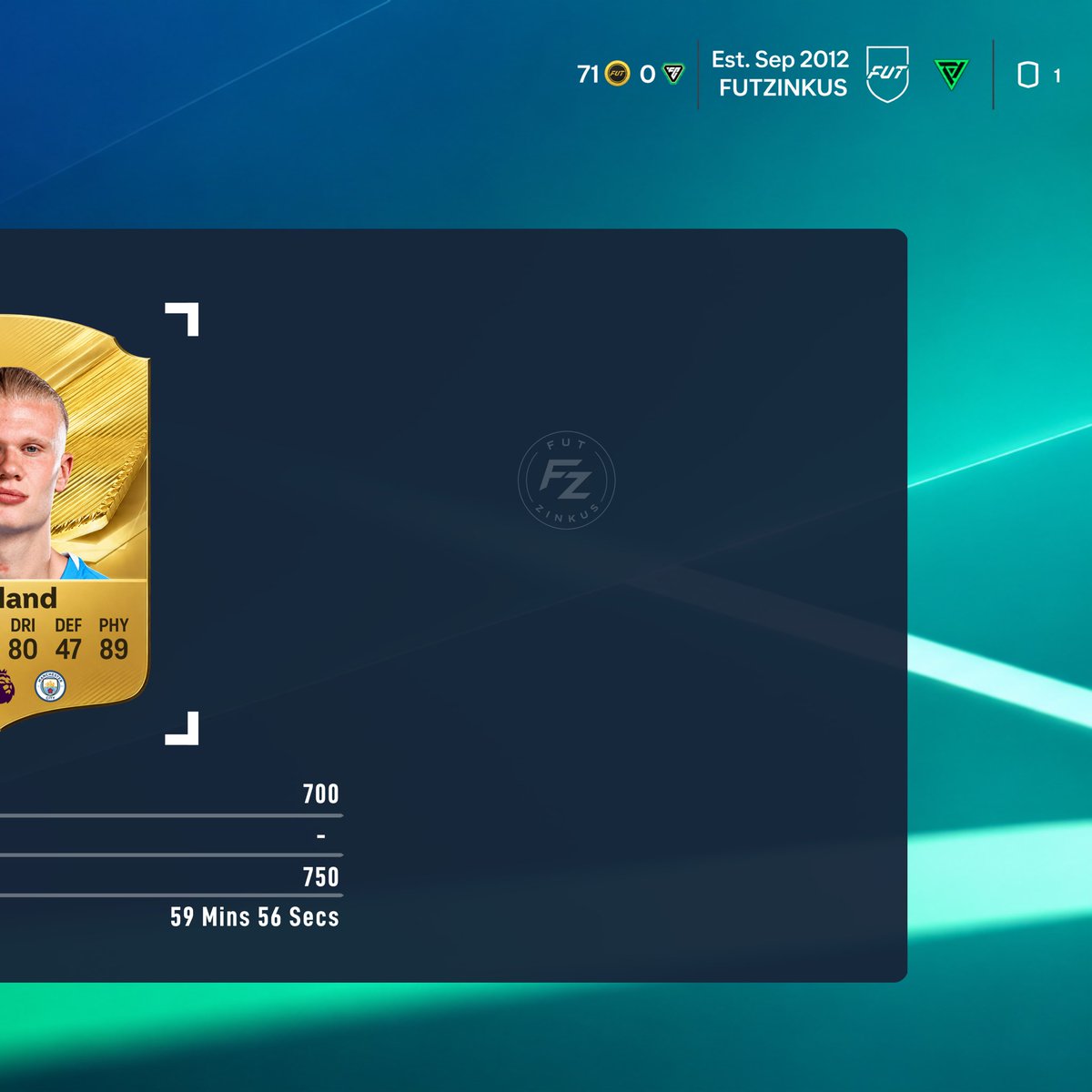 FUTzinkus's tweet photo. You can snipe Haaland and other big cards for 750 😭

#eafc #fc27 #fc https://t.co/Iyl5zM6c5S
