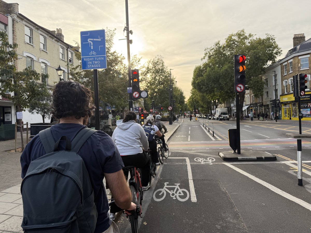 OpenChiswickW4's tweet photo. “If we build cycle lanes and routes then they will only be used by middle-aged white men in Lycra riding their Pinarellos to their offices in the City”

Cycling in London, Sep 24th 2026 https://t.co/KYZICtMIuF