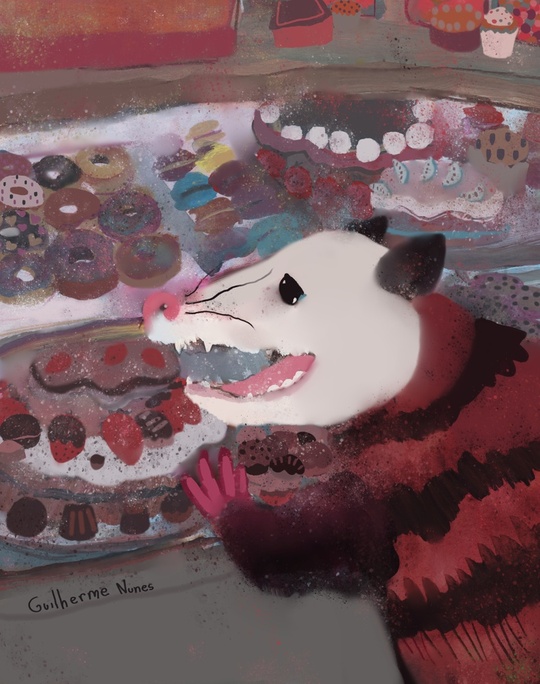 guilhernunes_'s tweet photo. adorable possum loves sweets very much https://t.co/3w33uRA5r9