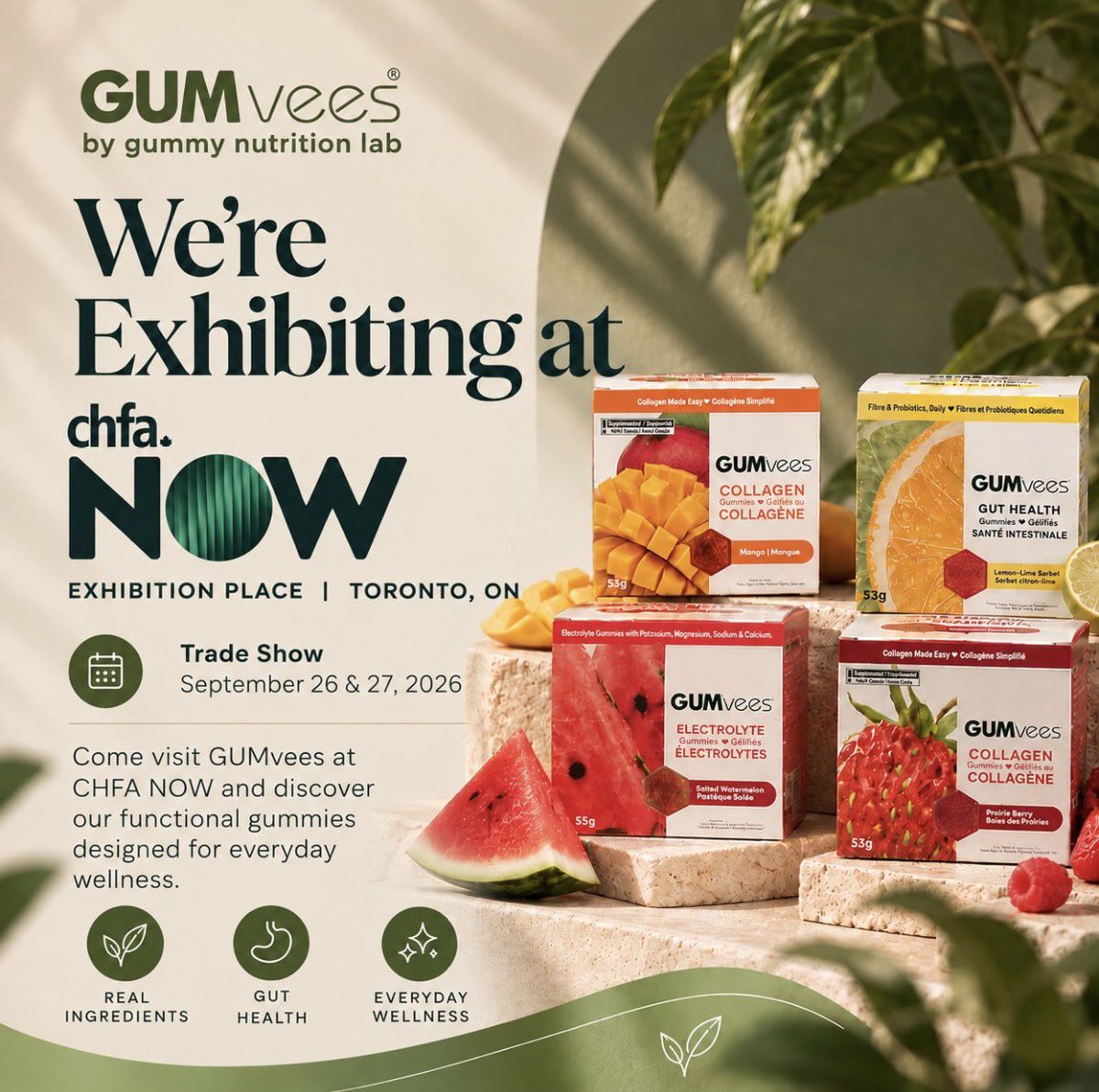 gumvees's tweet photo. Toronto, we’re coming for you! 🇨🇦 GUMvees is heading to CHFA NOW this weekend! Come find us, say hi, and discover your new favourite GUMvees. 💚

#GUMvees #CHFANOW #TorontoEvents #CanadianMade #WellnessCanada https://t.co/ojrmmobmT2