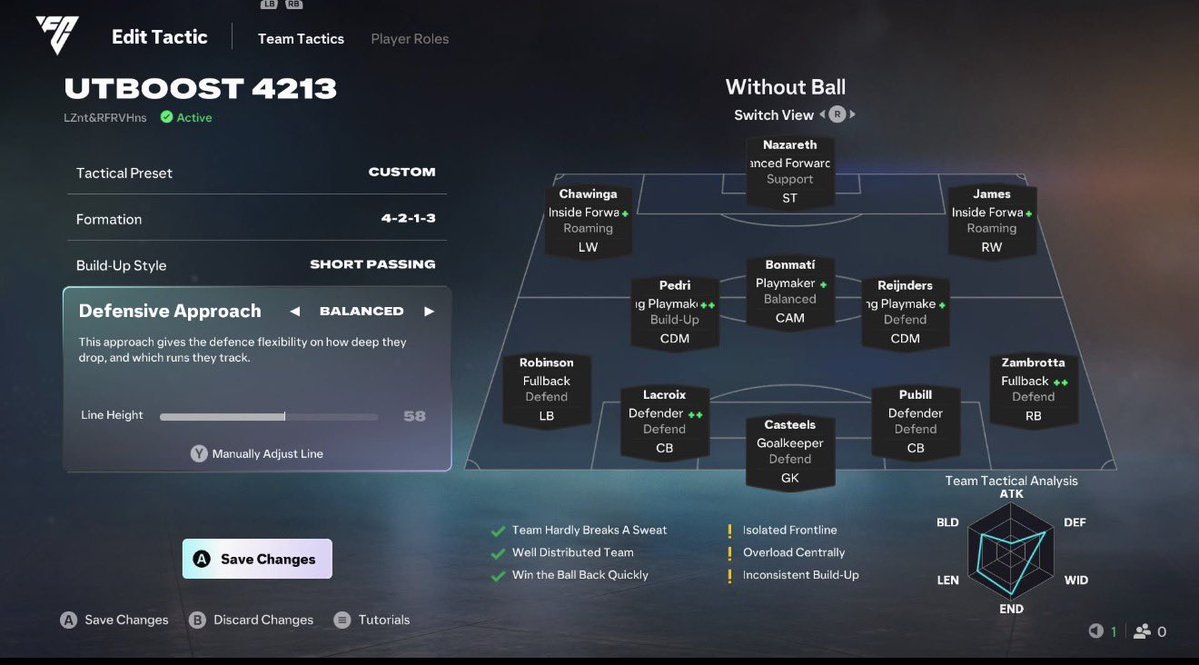 macartneyyt's tweet photo. 🚨 The most meta formation in FC 27 🔥

• ✅ 4213 is insane
• ⚡ Fast wingers are OP
• 🎯 Midfielders need Pinged+
• 🔒 Fast defenders are so good https://t.co/57nLG2LSgW