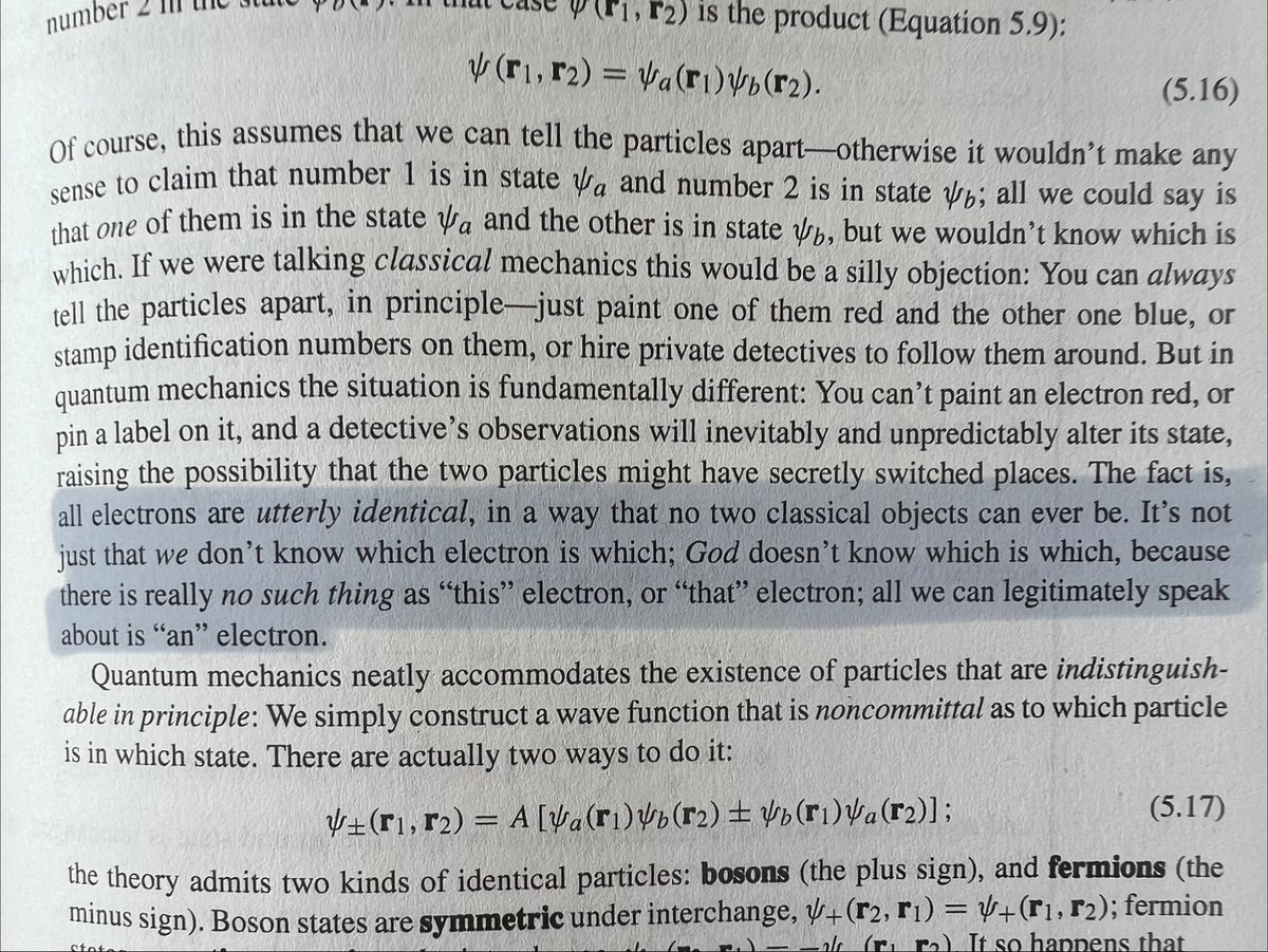lindaxie's tweet photo. Still wrapping my mind around the fact that in quantum mechanics, all electrons are identical and no one knows which is which https://t.co/QXRyp2AhNm