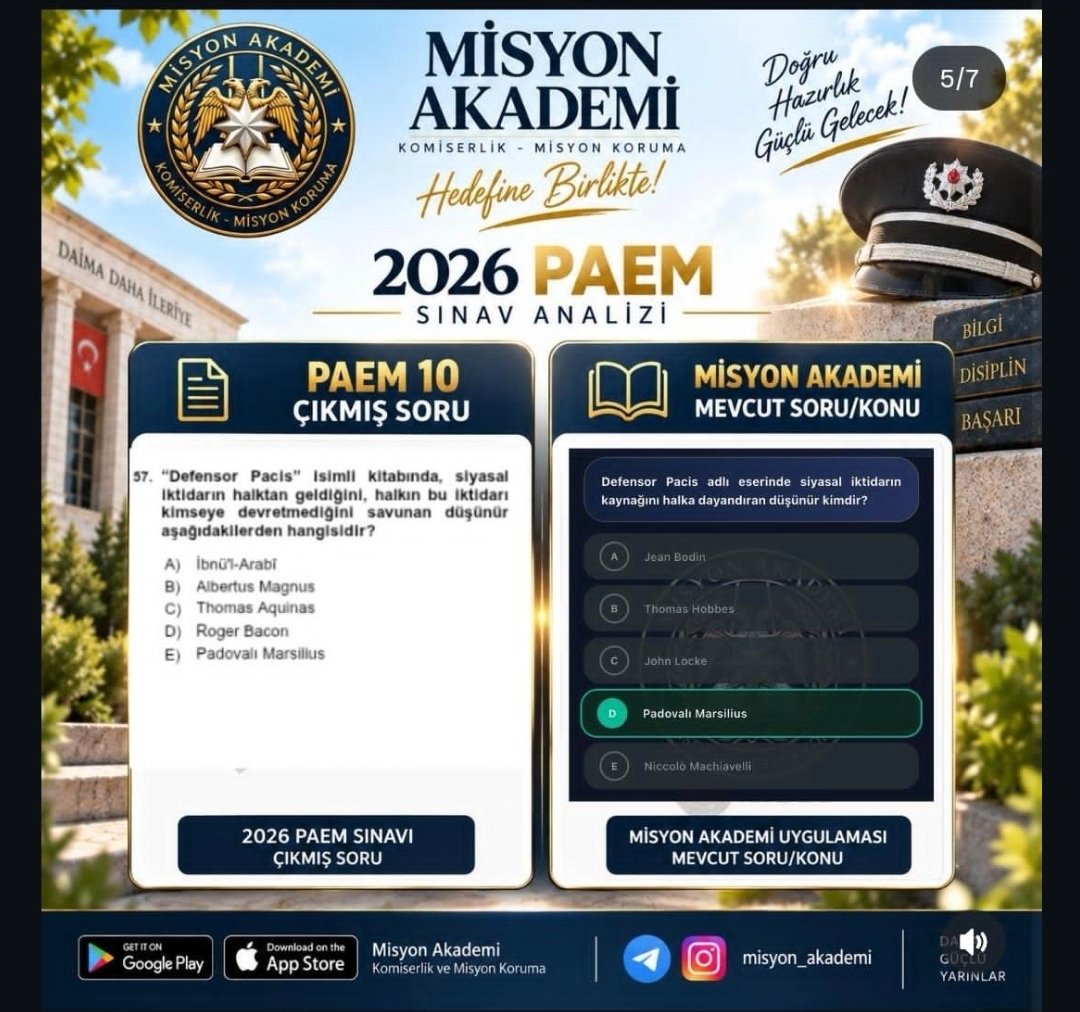 bombacimlym5's tweet photo. 1- PAEM sınavındaki soru çakışmaları teknik olarak konu tahmini parametreleriyle açıklanamaz...

Bir önceki paylasımımızdaki 2886 s.K. m. 44'teki nicel veri soru kalıbının ardından; Siyaset Teorisi'nin spesifik "Defensor Pacis / Padovalı Marsilius" hipotezi de aynı semantik yapıyla BİREBİR örtüşmektedir...  

2- Ölçme ve Değerlendirme metodolojisinde; farklı soru tiplerinde metinsel sentaksın, hedef değişkenin ve doğru cevap matrisinin BİREBİR ölçekte çakışma olasılığı istatistiksel olarak imkansıza yakındır...

Sınav güvenliği ve soru havuzu metodolojisi açısından idari/adli inceleme kaçınılmazdır...

Değerli Emniyet Genel Müdürlüğü ve diğer yetkililere sesleniyoruz...

Lütfen sizlerde bu soruları inceleyin ve tespitlerinizin hatalı olup olmadığını uzmanlarınız vasıtasıyla araştırın....

@RTErdogan @tcbestepe @mustafaciftcitr @TC_icisleri @EmniyetGM @paedutr @OSYMbaskanligi