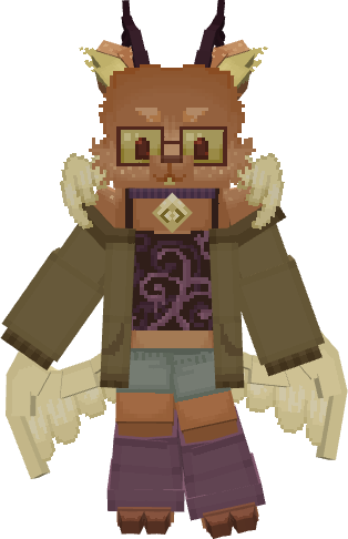 Crowjury's tweet photo. Fursona model for @glagglebug #CPM #Blockbench #minecraftㅤ #Vgen https://t.co/WhrATkQMD1