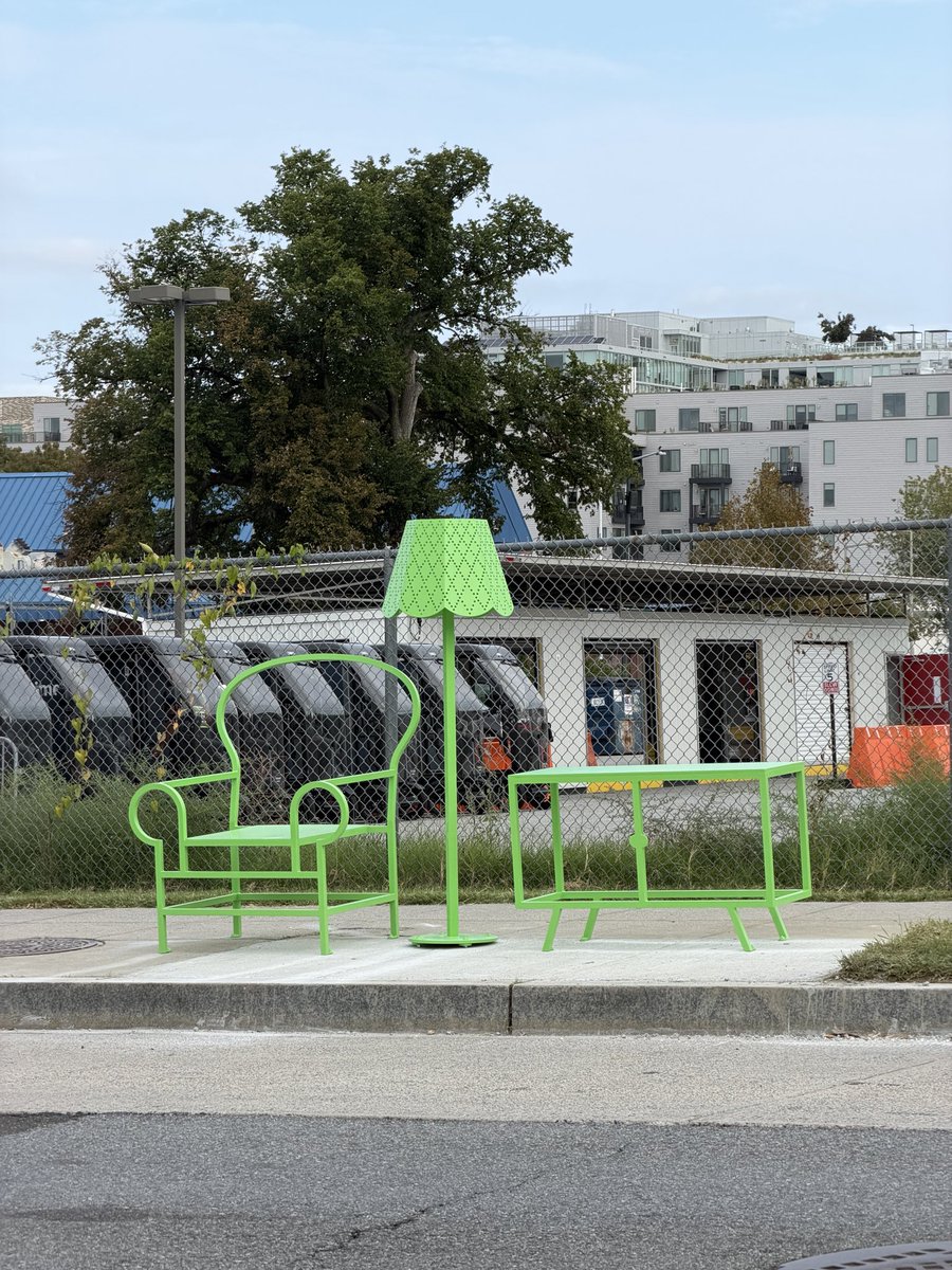SWBID's tweet photo. 🛋️ Your bus stop just got a serious upgrade, and we want you there to see it in person.

Meet Living Rooms, six new public art installations bringing love seats, floor lamps, and chairs to bus stops across Southwest DC. These vibrant steel sculptures aren’t just eye candy. They’re solving a real problem: many of these stops have never had a bench or shelter, in a neighborhood where 1 in 5 neighbors is a senior and 1 in 5 identifies as disabled.

Come celebrate with us at the ribbon cutting!

📅 Friday, September 25
 🕘 9:30 a.m.
 📍 Greenleaf Recreation Center

Take a seat, say hi to a neighbor, and see home move to the sidewalk. 🟢