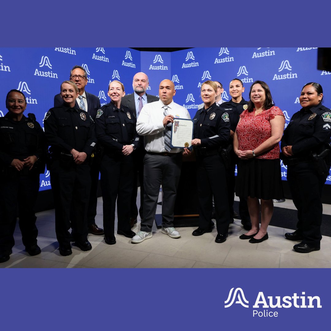 JoinAPD's tweet photo. Celebrating the strength, dedication, and leadership of women in law enforcement today at Austin City Hall. 🏙️

Thank you, Council Member Velásquez, for honoring the proud women of the Austin Police https://t.co/NfN6Hpda7J