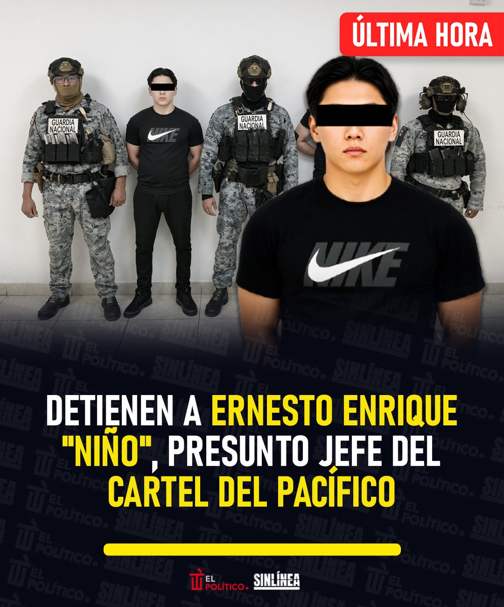 SinLinea_Mx's tweet photo. 🚨 #ÚltimaHora 🚨

🔴 Ernesto Enrique N fue identificado como operador clave del tráfico de fentanilo y armas hacia #EU 🇺🇸

👉🏻 #ElNiño contaba con orden de aprehensión por comercio de fentanilo 💊 | Fue capturado junto a otra persona en posesión de armamento, municiones y droga ⛓️🚨