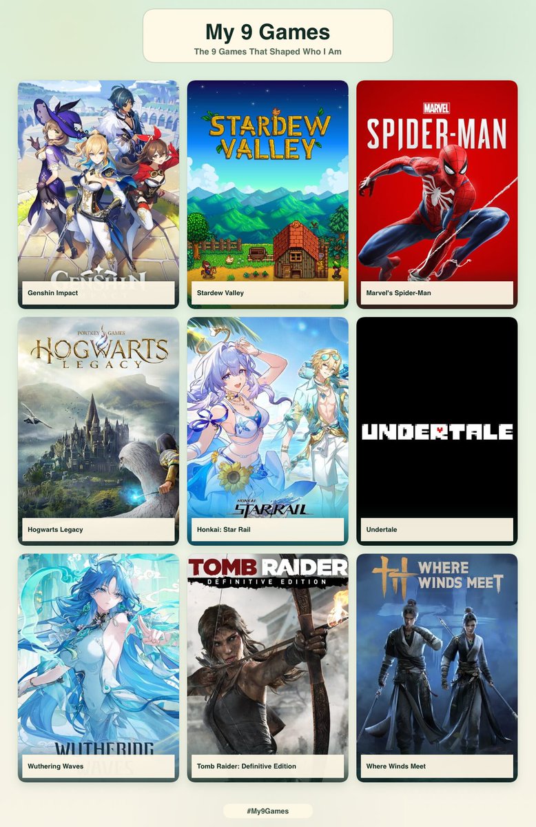 sieniifx's tweet photo. It’s a shame I can’t fit all my favorite games into here ;w; https://t.co/Fteet4vuhw