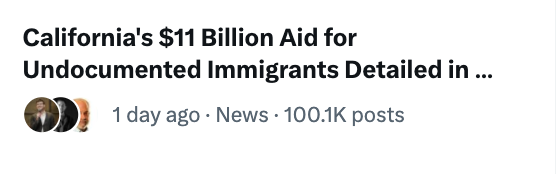 christopherrufo's tweet photo. Yeah, but 100,000+ posts that your boss is spending $11 billion on welfare for illegal immigrants https://t.co/PAg47ceZea