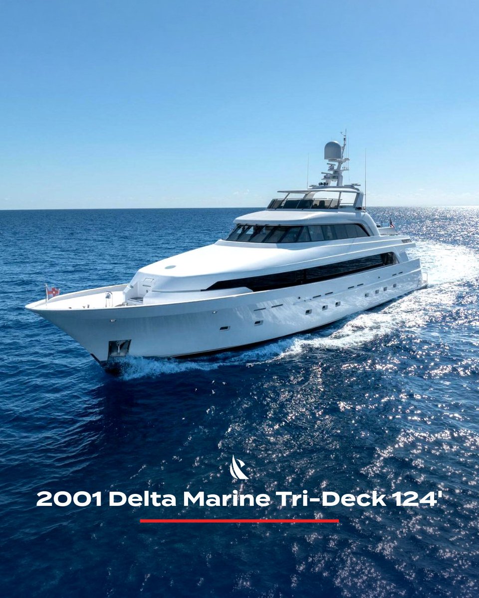 LukeBrownYachts's tweet photo. Twin MTU diesels, 2,660 hours each. Quantum zero-speed stabilizers. A fiberglass composite hull, refit at Delta Marine 2022 to 2023. $6,250,000. ️
Listing Broker: Andrew Cilla | andrew@lukebrown.com | 954-224-3933
#DeltaMarine #RUFFIAN #YachtsForSale #Superyacht https://t.co/uLN37J6Ggj