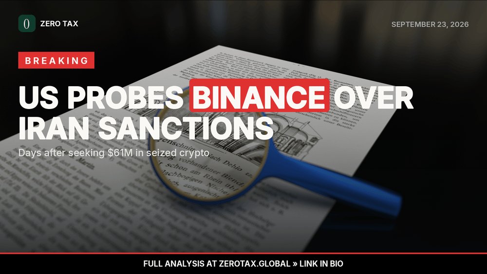 ZeroTaxGlobal's tweet photo. The DOJ is investigating Binance over Iran sanctions. Days earlier, prosecutors moved to seize $61M in crypto laundered through Binance accounts.

Read the full article 👇🏻
https://t.co/5b9YTbzEs7 https://t.co/14CyxiAiCZ