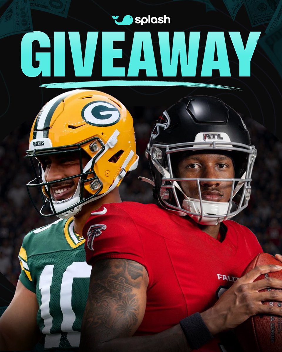 splashsports's tweet photo. 💵 $1,000 QP Voucher Giveaway! 🏈

If Love & Penix both throw multiple TDs today we'll split $1,000 in QP Vouchers between 5 people who correctly predict the winner & score of tonight's game 🤝

To enter ⬇️

1. Follow @splashgameday 
2. Like & repost this post 🩵
3. Comment your winner and score prediction 💬