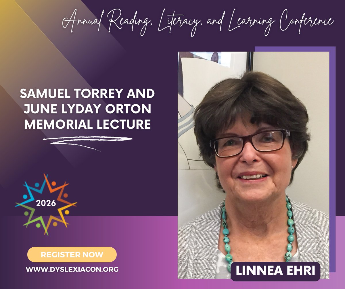 DyslexiaIDA's tweet photo. Congratulations to Dr. Linnea Ehri, winner of the Samuel Torrey & June Lyday Orton Memorial Lecture & Award! 👏 Her research on orthographic mapping has transformed reading instruction. Well deserved!
#DyslexiaCon26 #ScienceOfReading #StructuredLiteracy #UntilEveryoneCanRead https://t.co/KyzCqv2BsB