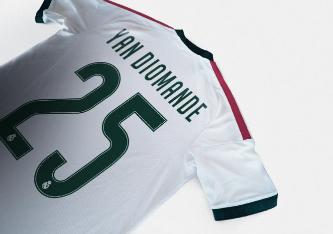 JosephDTOM's tweet photo. Yan diomande jersey  official from Real Madrid store 😏 https://t.co/cH5Tr4I1Ty