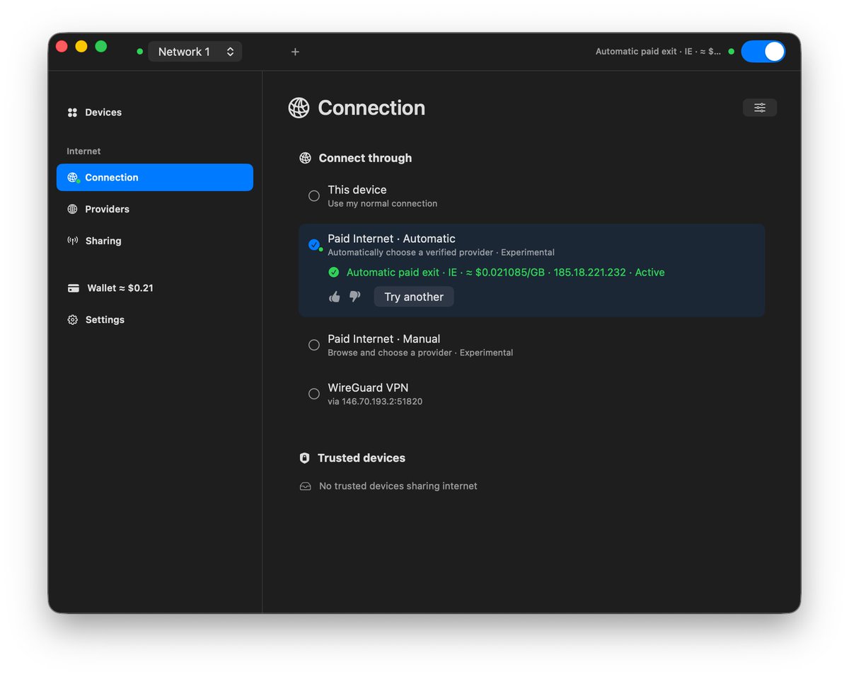 marttimalmi's tweet photo. Nostr VPN is a decentralized Tailscale alternative that needs no email addresses, user accounts or control servers. Now it also lets you buy and sell VPN bandwidth for bitcoin. https://t.co/QUBFVZ2Bag https://t.co/imhdLwLncg