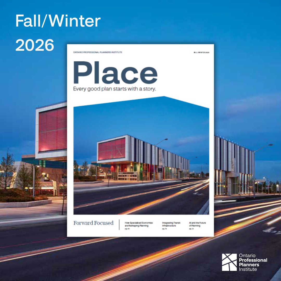 OntarioPlanners's tweet photo. π The Fall/Winter 2026 issue of Place Magazine is now live!
Forward Focused explores the emerging ideas, technologies and trends shaping whatβs next for planning in Ontario.
Read the digital issue: https://t.co/e94KgJWeAA
#OPPI #PlaceMagazine https://t.co/6xYICNKpnv