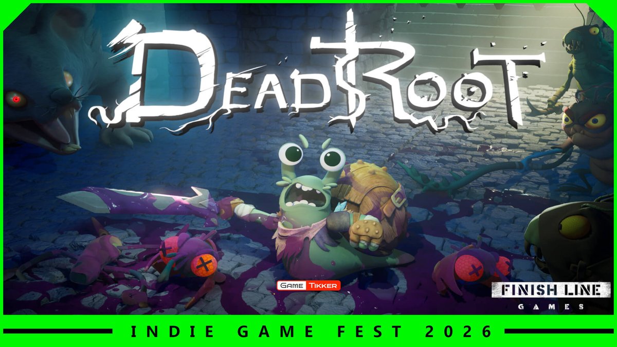 GameTikker's tweet photo. 🕹️ PlayB3yond Spotlight 🕹️

Barbaric medieval action-adventure DEADROOT by @FinishLineGames joined the PlayB3yond 2026 event.

Official Event Website:

https://t.co/kUSNm0PFb8

Official YouTube Showcase:

https://t.co/zzQtcMHR9b

#PlayB3yond2026 #IndieGame #Gaming #Steam #PC https://t.co/t7WCPZARyP