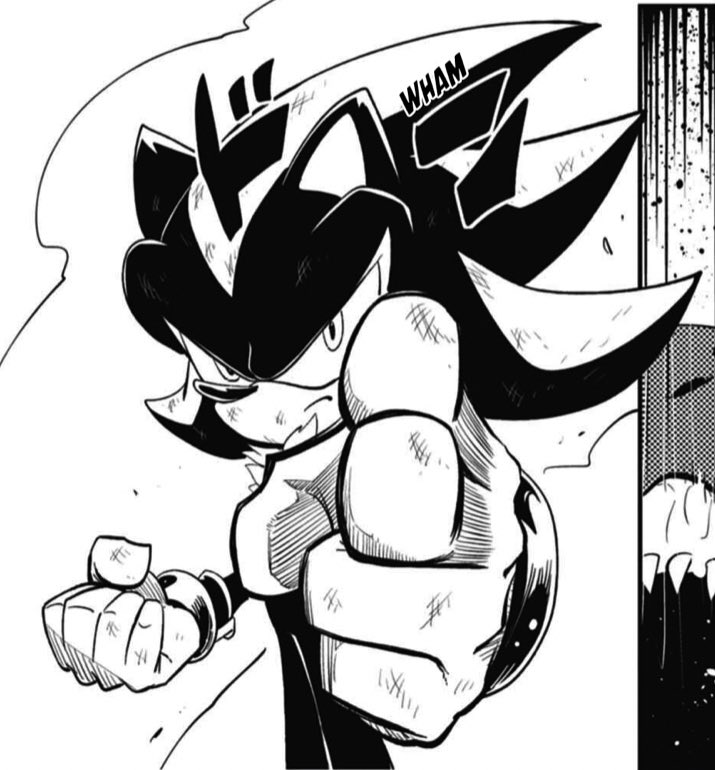 hearts2shadow's tweet photo. Shadow is polite when he uses two fingers to point https://t.co/9h411g6KaR