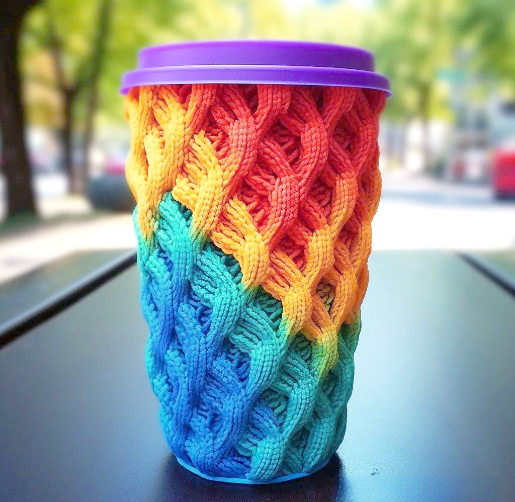 RobenaDist9rpb's tweet photo. My DIY knitted mug cozy just finished! No more cold hands with hot coffee—super cozy and unique handmade touch! ， https://t.co/PmtVT7mnsX