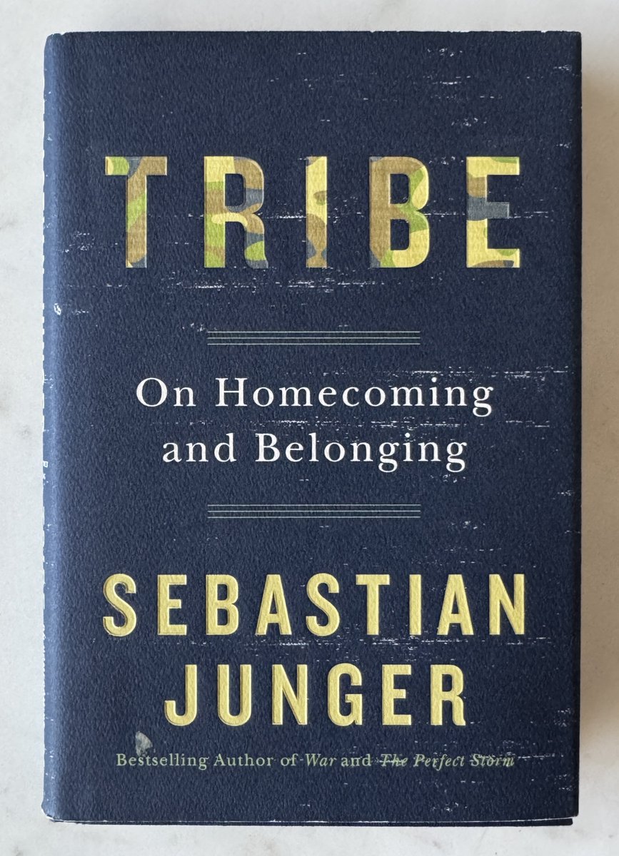 chiefofscouts's tweet photo. If you haven’t read Sebastian Junger’s, Tribe: On Homecoming and Belonging, I highly recommend it. It’s a great “little book”, originally written for understanding his own PTSD, and that of GWOT soldiers, but expanding into something much larger, and fully applicable to humanity at large.

Tribe insulates and protects . Tribe is defined by existential dependency on other members, to such a degree that the horrors experienced by all, or specific members, such as warriors, are more easily psychologically survived due to having clear, immediate purpose. Think teams, squads, platoons (max). A member sees or performs violent acts in the company, and fore the lives of those which with they live most closely. 

Junger, in his research, discovered that a majority of GWOT PTSD cases were members of rearguard units, with the hypothesis being that they were powerless to stop the threat (a diagnostic criterion for PTSD) of injury or death of friends in the frontline smaller units. One minute they were there, then they left and never returned.

Similar findings apply to street gangs, and gangs in prison, with members of the latter often finding themselves missing that certainty of belonging and purpose, some even committing new crimes just to go back to prison. I know and understand this institutional version from my time as a child in the foster care system. I experience it; it is real.

Junger also cites societal divisions over the validity of a war as being strong contributors to PTSD in veterans, and the resulting suicides.

I expect what we are seeing is a combination of these factors at play 🤙