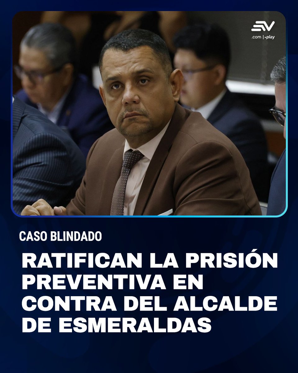 EcuavisaInforma's tweet photo. 👉 https://t.co/k7VClAqdOt | La jueza nacional Daniella Camacho ratificó la prisión preventiva contra Vicko Villacís, alcalde de Esmeraldas, dentro del #CasoBlindado, en el que es procesado por el presunto delito de lavado de activos. https://t.co/VnhLCyQs3D