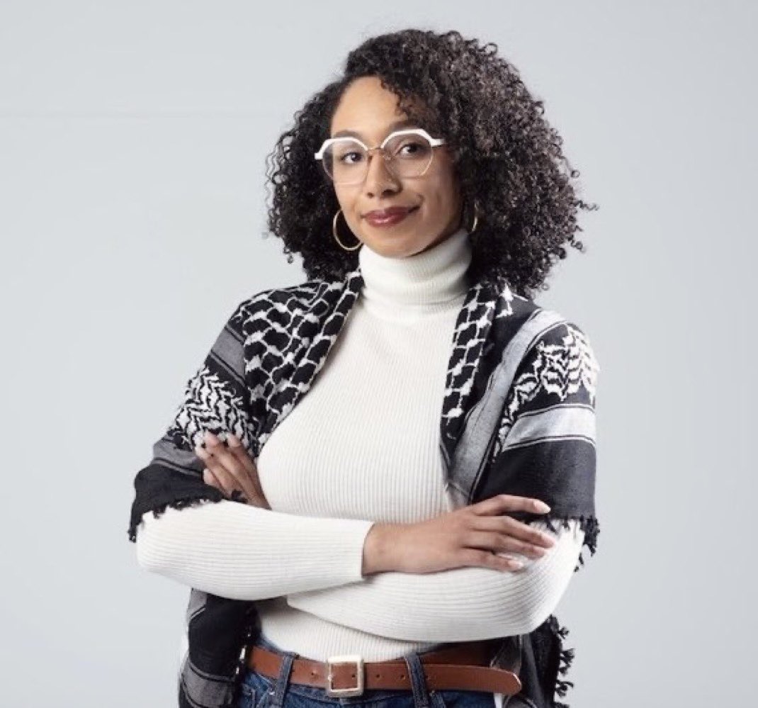 realMaalouf's tweet photo. Darializa Avila Chevalier, the DSA candidate for Congress who said that she converted to Islam because Palestine is the most important issue of her life and that she uses the American flag as a napkin, has been arrested in New York. https://t.co/diux4HJvYs