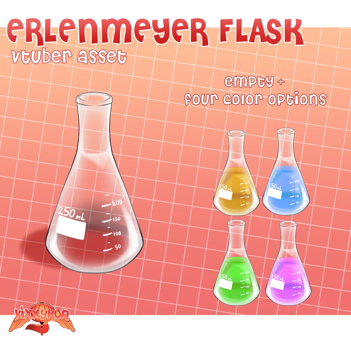 vixxykon's tweet photo. FREE Vtuber asset: Erlenmeyer flasks!
🧪✨️
Credit not required but appreciated!

First of many science assets hehe
🔗⬇️ https://t.co/J9fz37623O