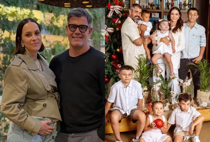 ZAMENZA's tweet photo. Juliano Cazarré e Letícia Cazarré anunciam que esperam pelo sétimo filho. 

Juliano Cazarré completa 46 anos nesta quinta-feira (24) e celebrou aniversário com um post com uma novidade: a família vai aumentar -- ele e a esposa, Leticia Cazarré, de 42, esperam pelo sétimo filho. Eles já são pais de Vicente, de 16 anos, Inácio, de 14, Gaspar, de 7, Maria Madalena, de 5, Maria Guilhermina, de 4, e Estêvão, de 2. 

A notícia vem após um período turbulento na família. Maria Guilhermina passou mais de 20 dias internada em decorrência de uma infecção respiratória grave e complicações relacionadas à cardiopatia congênita rara com a qual convive desde o nascimento, a Anomalia de Ebstein. A menina recebeu alta na última terça-feira (22).

(Quem)