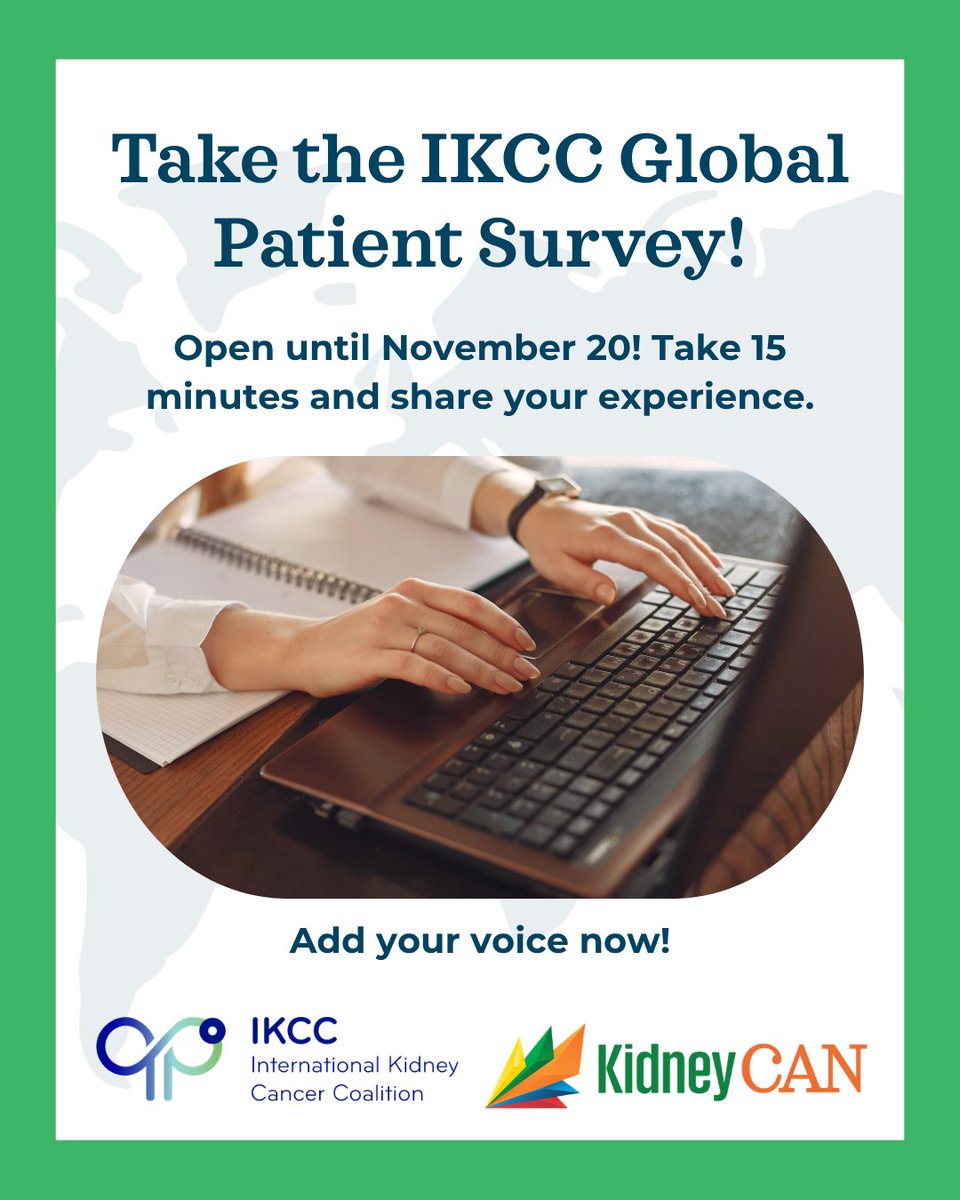 kidneycan's tweet photo. Today on World Cancer Research Day, KidneyCAN and @IKCCorg have launched the 2026-2027 Global Patient Survey on Kidney Cancer! All #kidneycancer patients, carers, and survivors are invited to share their experiences and insights in the online survey.

https://t.co/P4t9DfkP6c

#AcceleratingCures