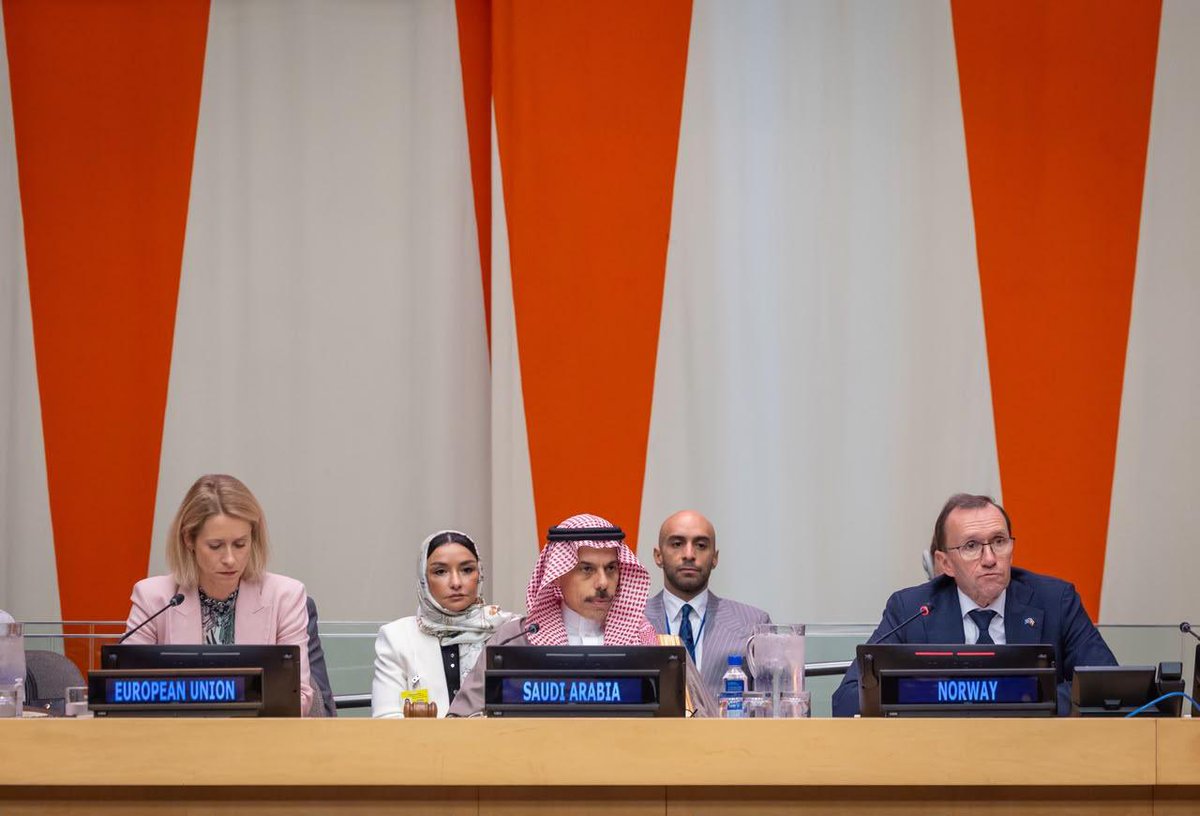 alrougui's tweet photo. صور من الاجتماع رفيع المستوى لتنفيذ حل الدولتين وتقرير حق الشعب الفلسيطني برئاسة مشتركة بين المملكة والنرويج والإتحاد الأوروبي https://t.co/vPvXJiv5mM