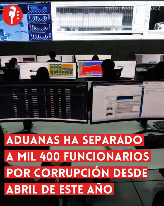 YosoyPedrero's tweet photo. ⭕ OJO | ADUANAS HA SEPARADO A MIL 400 FUNCIONARIOS POR CORRUPCIÓN DESDE ABRIL DE ESTE AÑO  La Agencia Nacional de Aduanas de México (ANAM) ha separado a mil 400 funcionarios civiles y militares de abril a septiembre de 2026 como parte de las acciones contra la corrupción en las aduanas del país, informó su titular, Alonso Romero Gutiérrez. La cifra representa poco más de 10 por ciento del personal que laboraba en estas instalaciones. https://t.co/l4XB20F5Zc