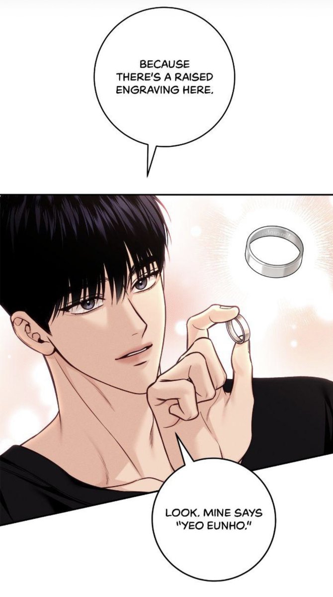 mychuluvs's tweet photo. in the manhwa, dohyun gave eunho a ring with a raised engraving of their names 🥹 

#하절기 #Summertime https://t.co/oAQ9iq4GoG