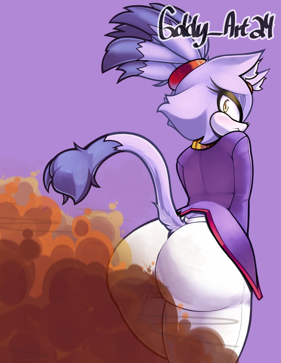 Goldy_Art24's tweet photo. Pulling some older art from the vault... 🫠 

~ Blaze the Cat ~

#fart #fartart #fartfetish https://t.co/dIrnYGFSq6