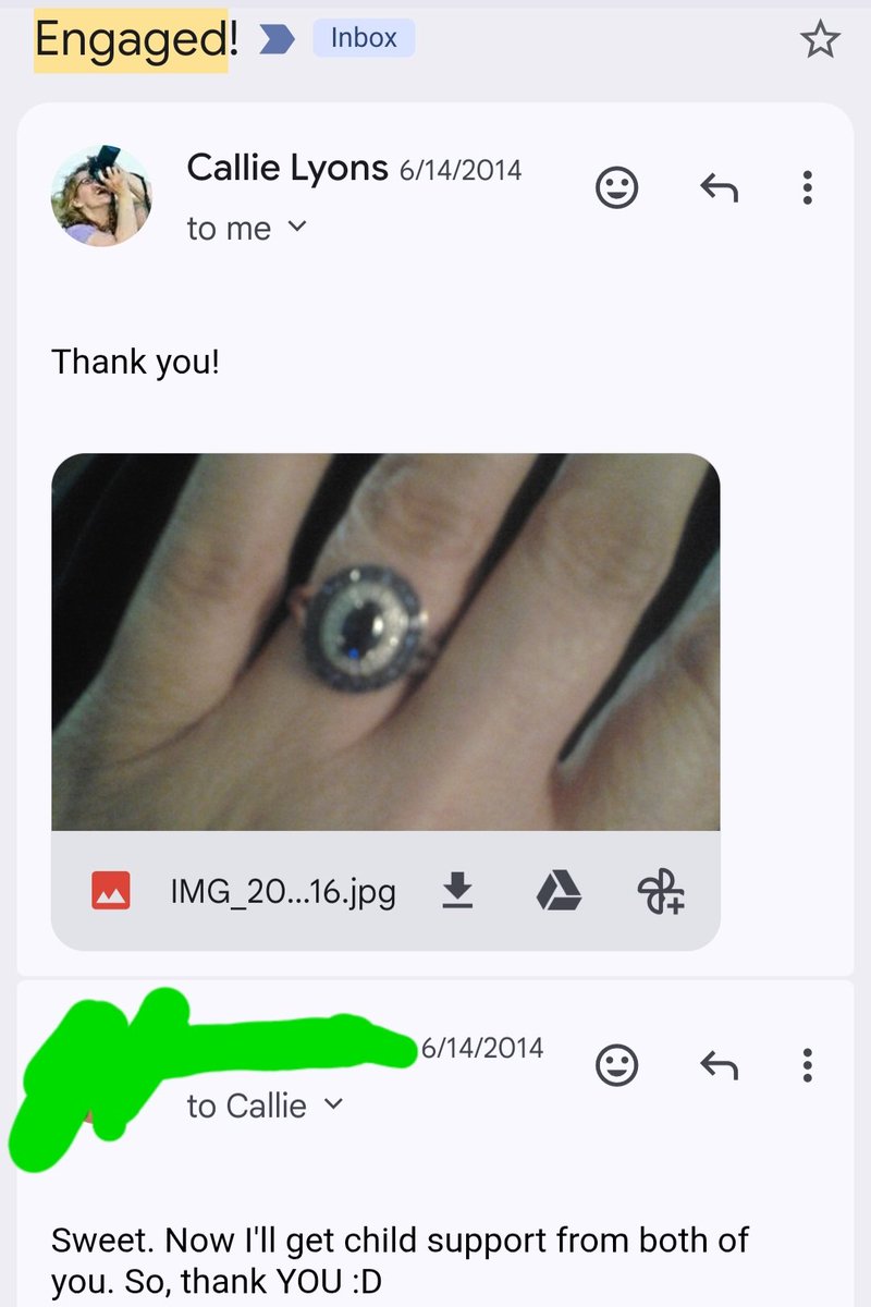 Everydecentone's tweet photo. Ya'll, I almost forgot about how Callie Lyons faked being engaged to my now husband while I was pregnant with our son in 2014. Like, I don't know what "record" Callie is wanting y'all to read - her criminal record or the deposition where she admits to never having had Cancer? https://t.co/ALAEhPe5MF