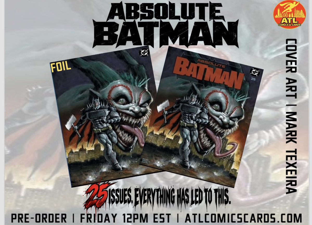 ATLcomicscards's tweet photo. Mark Texeira ABSOLUTELY killing Absolute Batman #25. Grab your copy at https://t.co/rnsFSrp1y8

@artbytex https://t.co/iM5trP65wu