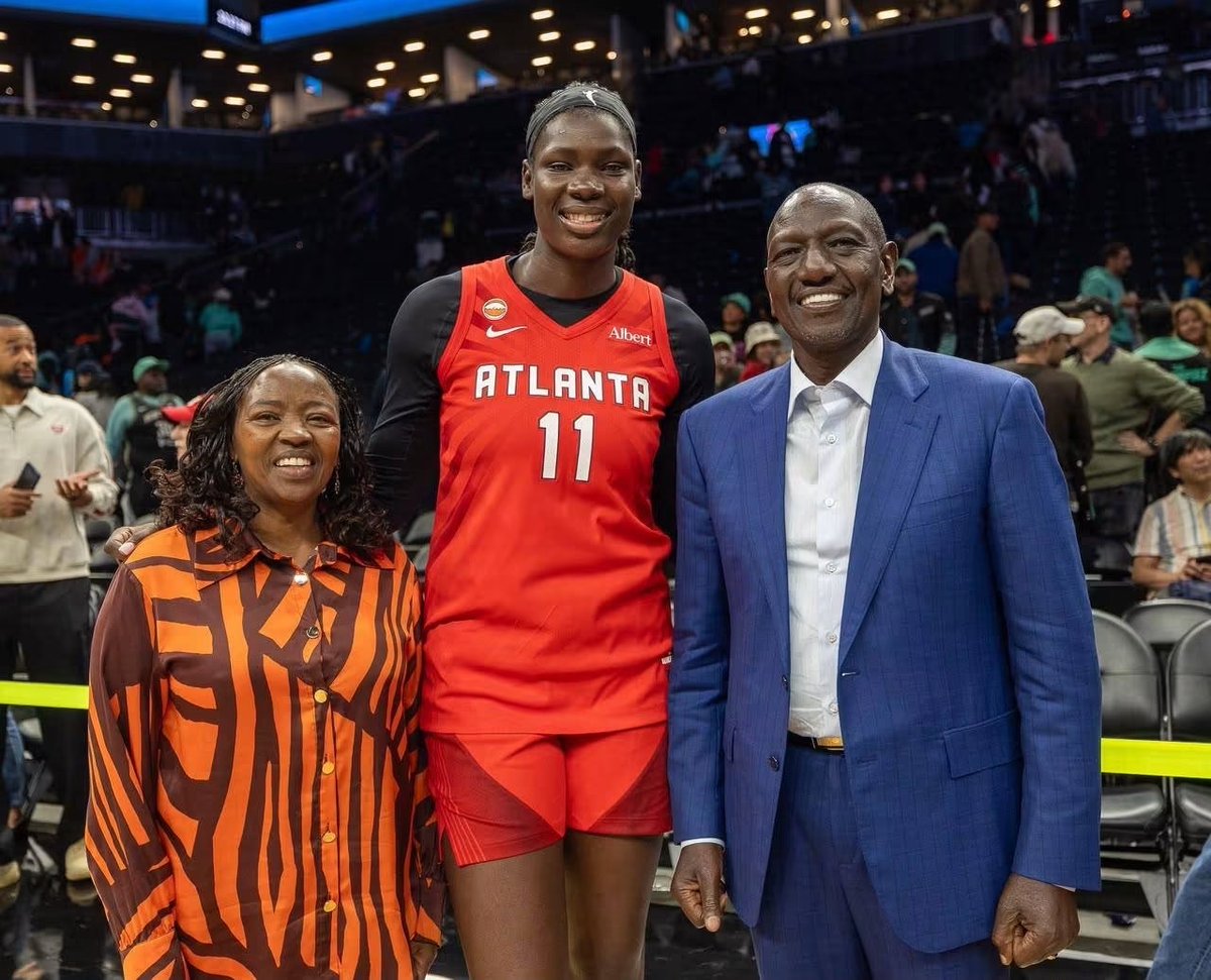 AnneWaiguru's tweet photo. Talent opens doors, but dedication carries you through. Proud to stand with our own, Medina Okot, shining on the WNBA stage. #WNBA 
@WilliamsRuto 
@MamaRachelRuto 
@MusaliaMudavadi 
@WNBA 
@AtlantaDream https://t.co/vv4gVfoaQn