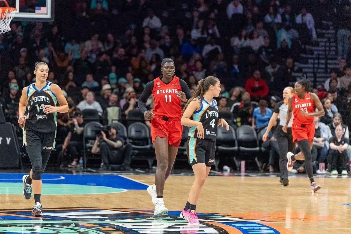 AnneWaiguru's tweet photo. Talent opens doors, but dedication carries you through. Proud to stand with our own, Medina Okot, shining on the WNBA stage. #WNBA 
@WilliamsRuto 
@MamaRachelRuto 
@MusaliaMudavadi 
@WNBA 
@AtlantaDream https://t.co/vv4gVfoaQn