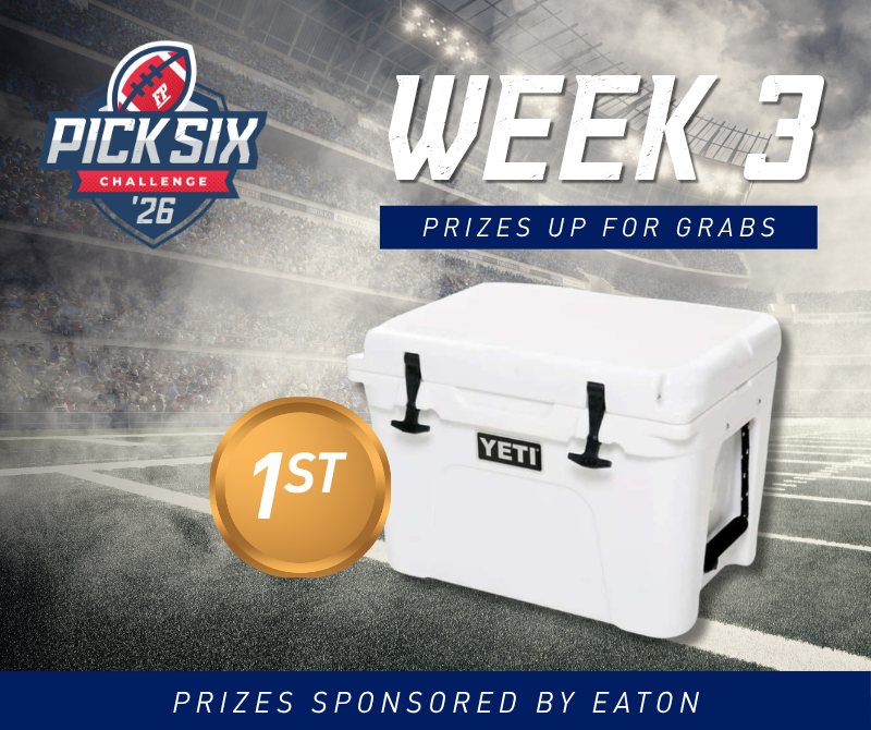 FleetPrideInc's tweet photo. Week 3 of #PickSix is here - and another round of exciting prizes is up for grabs, thanks to #Eaton! 🏈🔥
Put your football knowledge to the test, #MakeYourPick, and take your shot at this week’s rewards!
Ready to play? Let’s go! ➡️ https://t.co/d1wJUAQtCH
#TogetherWeCan #GetInTheGame