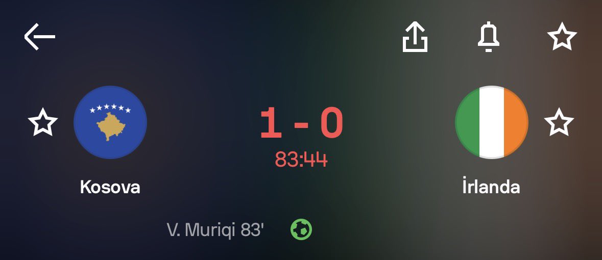 ajansfenercom's tweet photo. GOOOOLLLLL VEDATTTTT!!

Kosova 1-0 İrlanda https://t.co/I8keZWqx2Z