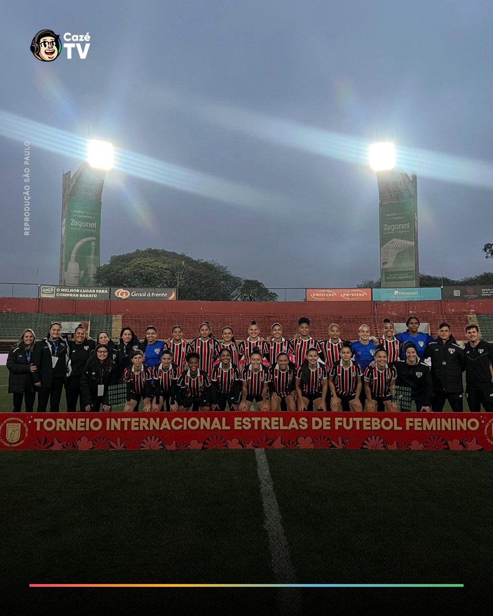 CazeTVOficial's tweet photo. O SÃO PAULO VENCEU O REAL MADRID NO CANINDÉ! 🤝🔥

Nesta quarta, 3, o Sub-20 do São Paulo venceu por 3 a 1, em São Paulo, o Real Madrid na estreia no Torneio Internacional Estrelas de Futebol Feminino. Agora, o Tricolor enfrenta o Flamengo na final da competição. https://t.co/LonXDHAiGc