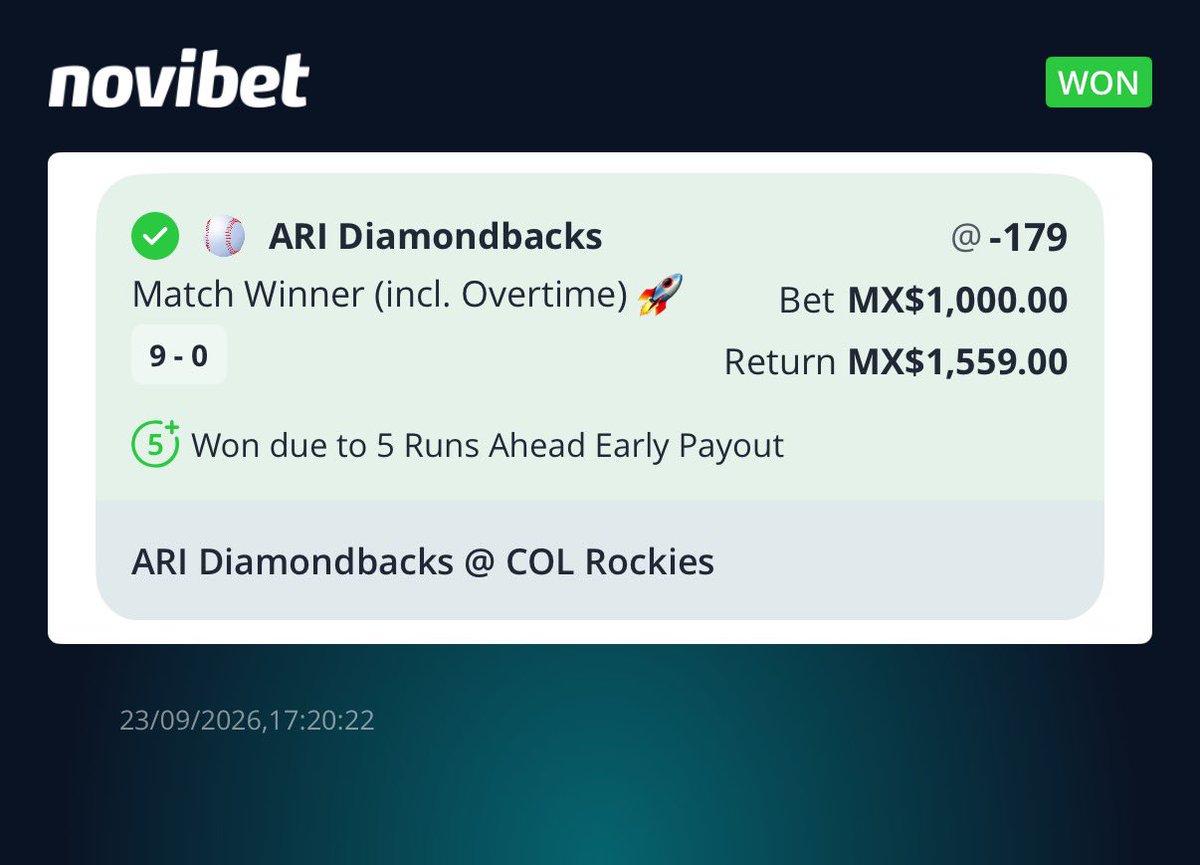 LicenciadoPic7s's tweet photo. Arizona Diamondbacks ML ✅ (Grupo Gratis) 

Cobramos con Pago Anticipado en el Primer Inning, era una jugada que se tenía que garantizar SI o SI, gran lectura de juego. ⚾️🔥 https://t.co/H8vkFLhQO6