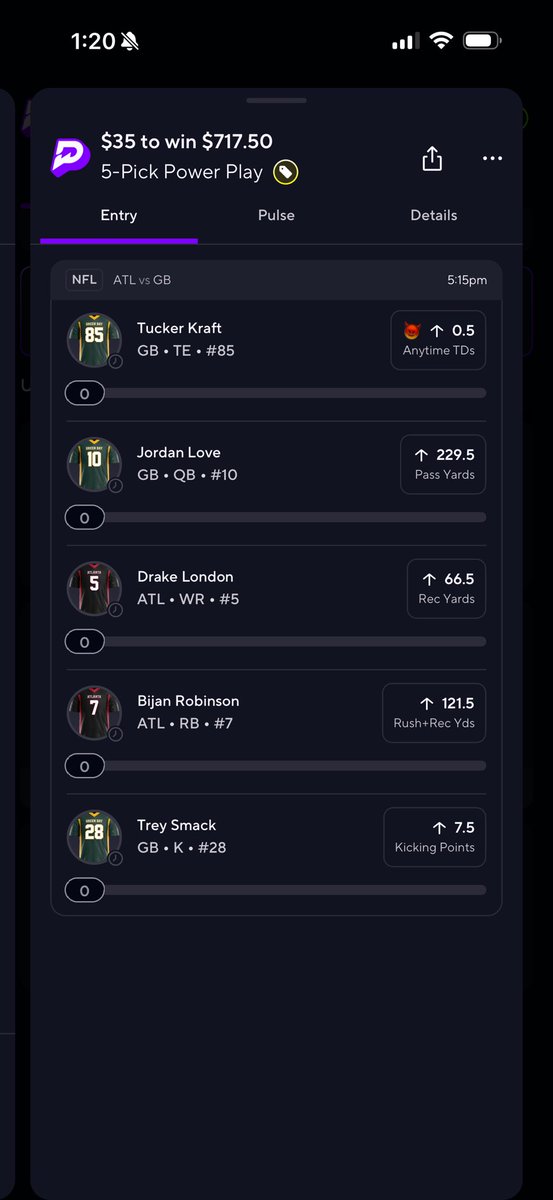 tjslips's tweet photo. Easy way to turn your profit boost into $700

Lock this in

#NFL #PrizePicks #TNF #Packers https://t.co/Qc58x8D1ET