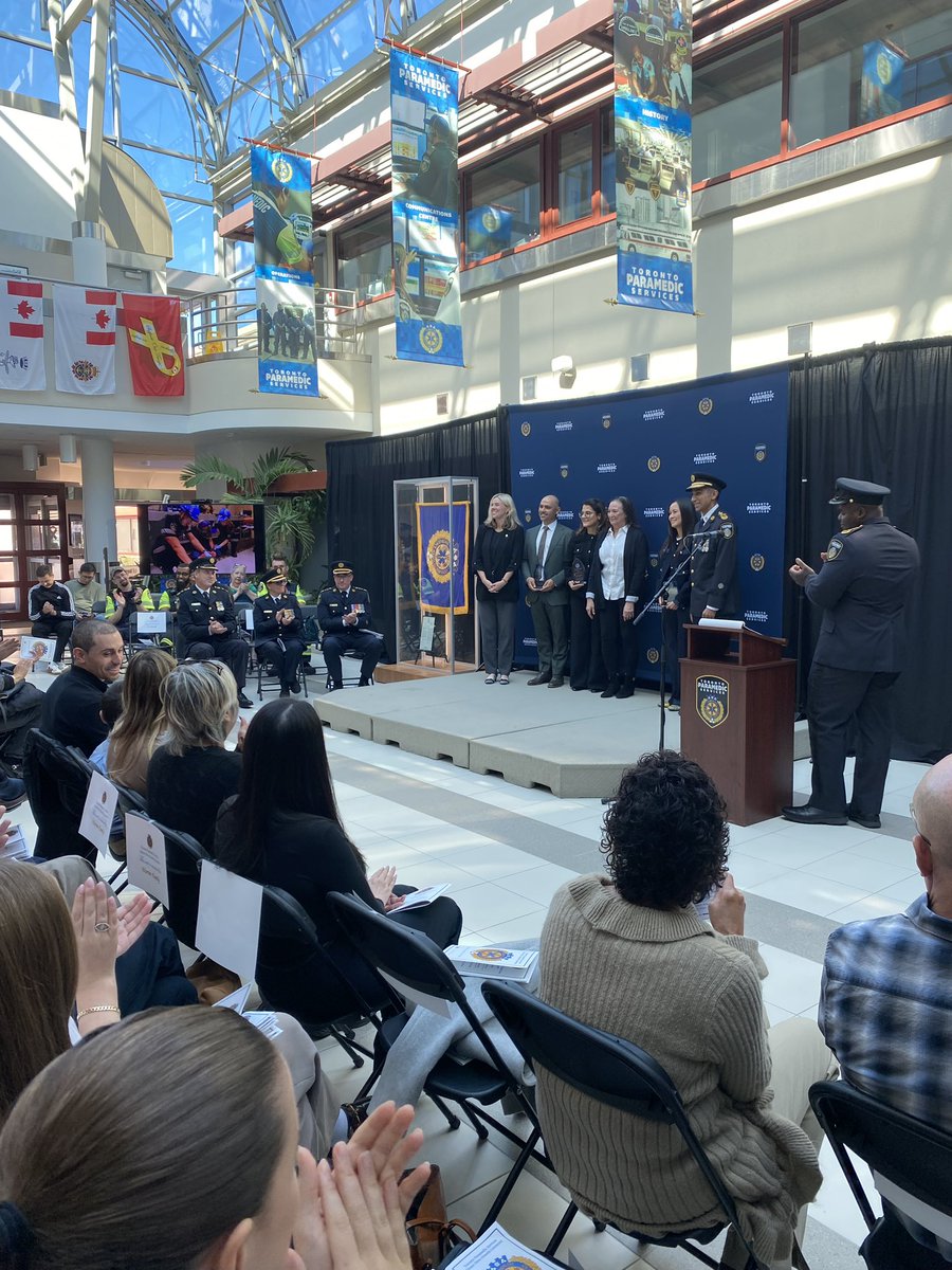 TorontoMedics's tweet photo. Today, #TorontoParamedicServices recognized Citizen Hero Award and Long Service Medal recipients whose actions, dedication, and commitment to others have made a lasting impact on our community. Congratulations to all this year's honourees. #TPSWeek #PublicServiceWeek2026 https://t.co/Vs88uivoAr