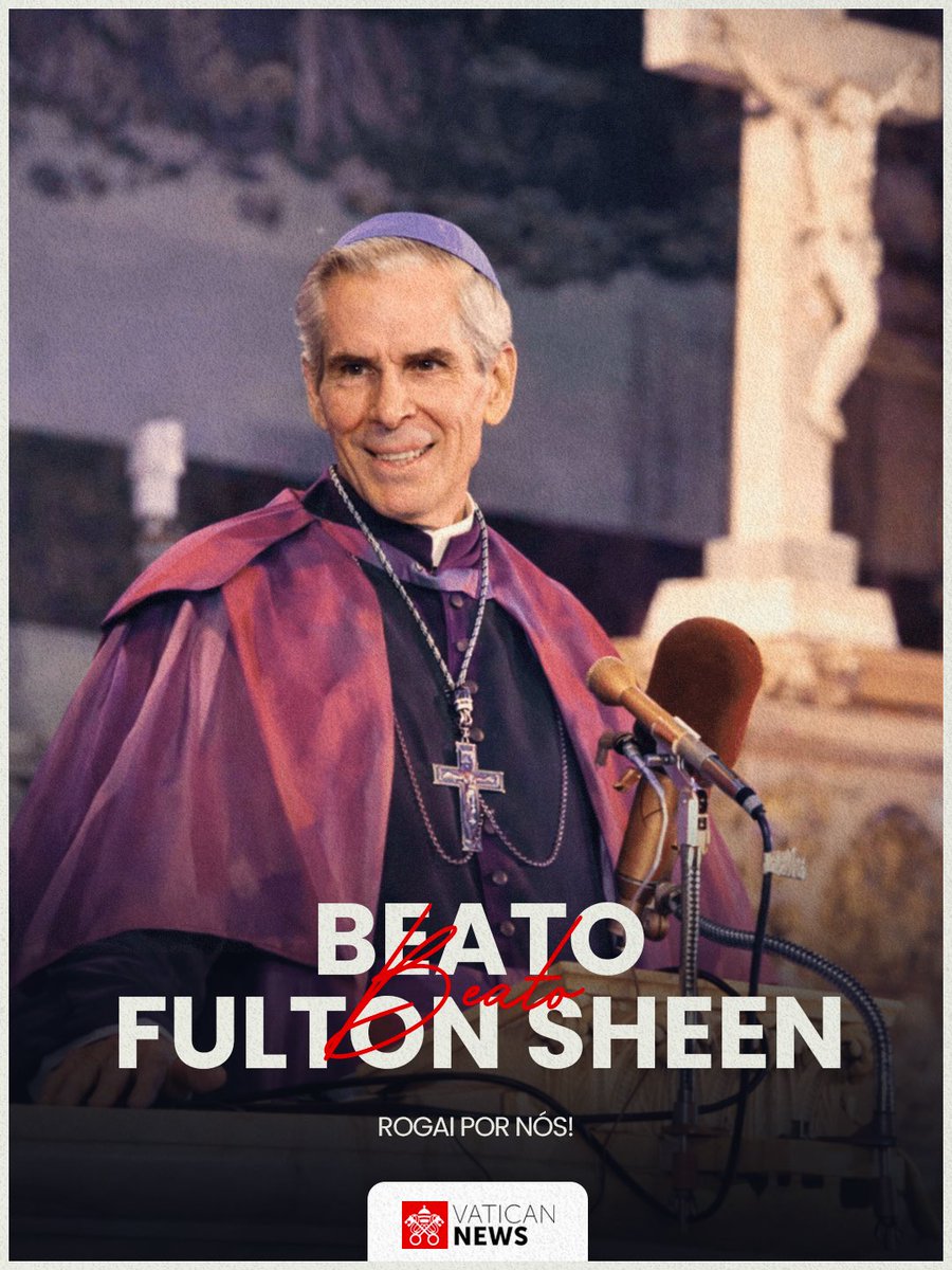 vaticannews_pt's tweet photo. O arcebispo #FultonSheen, um dos mais conhecidos comunicadores católicos do século XX, foi #beatificado nesta quinta-feira, 24 de setembro, em Saint Louis, no Missouri, Estados Unidos

🙏 Beato Fulton Sheen, rogai por nós! https://t.co/bm3BJLNdCa