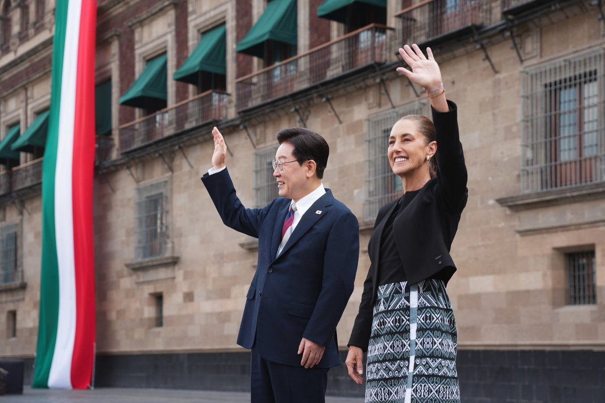 Claudiashein's tweet photo. Visita oficial del presidente de la República de Corea, Lee Jae-myung a México. https://t.co/NBpWziYIFJ