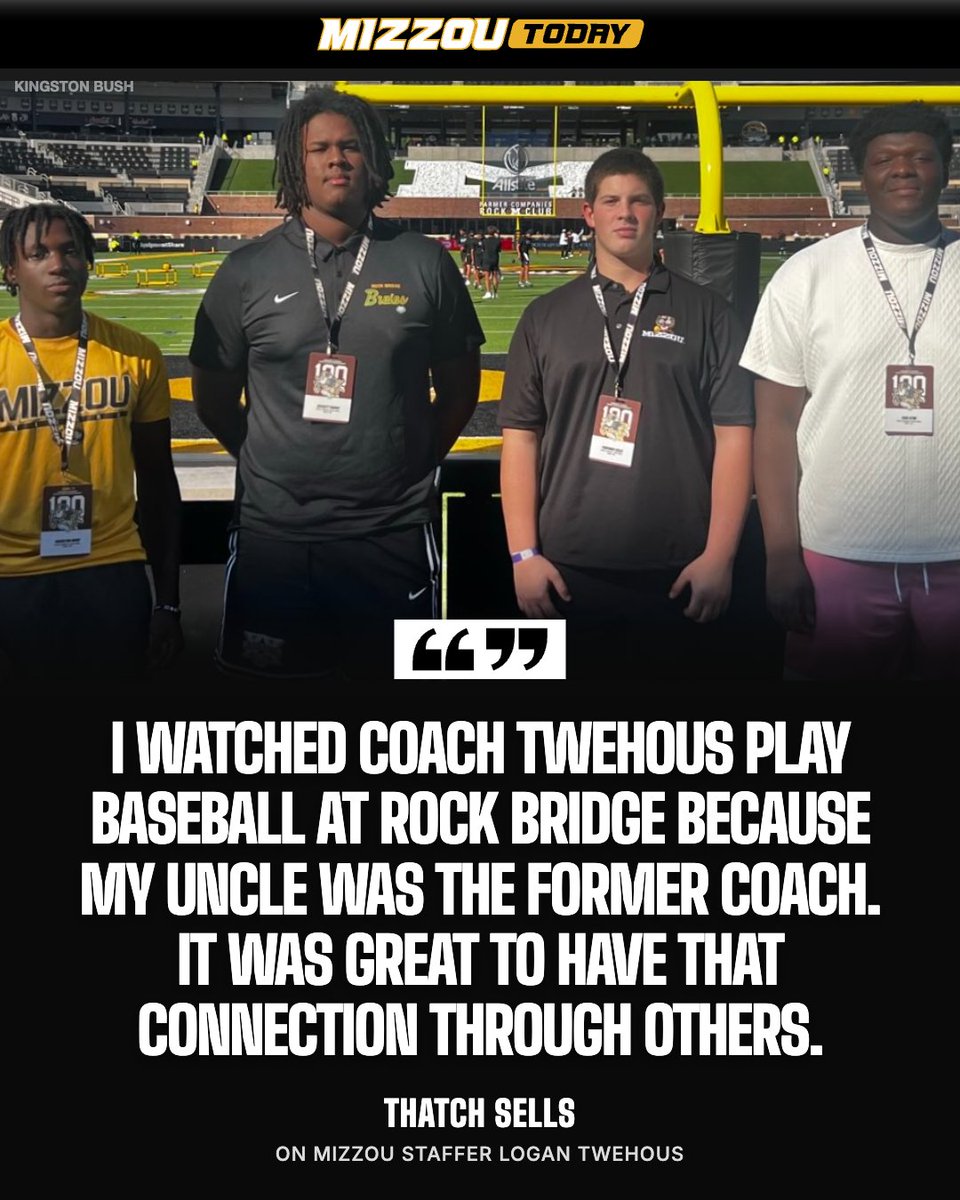 MizzouToday's tweet photo. There's a strong group of talent developing right down Providence Road.

Hear from four Columbia (Mo.) Rock Bridge recruits who visited #Mizzou in Week 3: https://t.co/1G3K4o3kX0 https://t.co/h37eqHqLjm