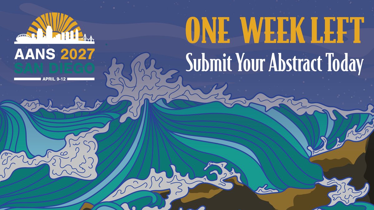 AANSNeuro's tweet photo. Submit your abstract for #AANS2027 before the Abstract Center closes on October 1. https://t.co/uXtiCN5RZk https://t.co/AQo6PT3Zwi