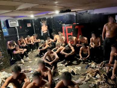 wes_dsa's tweet photo. Madison Police just released a photo of the Zionists covered in shit and fluids #poopgate #aepi https://t.co/18p4UnE9qk