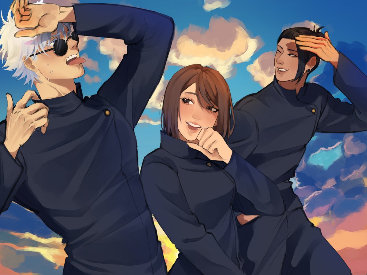 r3dskullzz's tweet photo. sunsets #jjk #gojo #geto #shoko https://t.co/j2V8PUi5WV