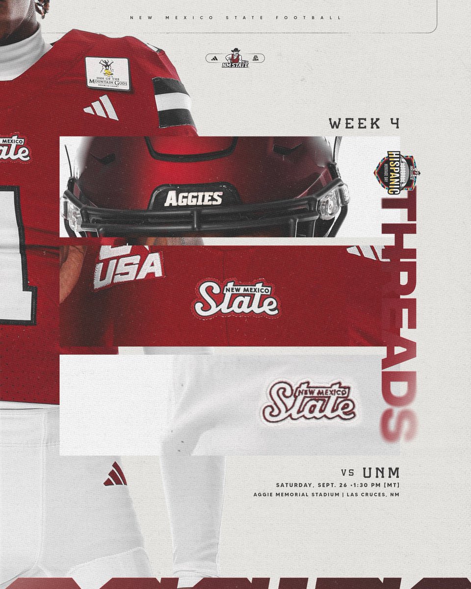 NMStateFootball's tweet photo. Threads for the 116th Rio Grande Rivalry🪡

#AggieUp x #RideForTheBrand https://t.co/7EXzner7Vz